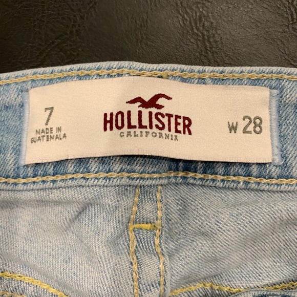 HOLLISTER LIGHT BLUE JEANS SIZE 7 WAIST 28 - Picture 4 of 4